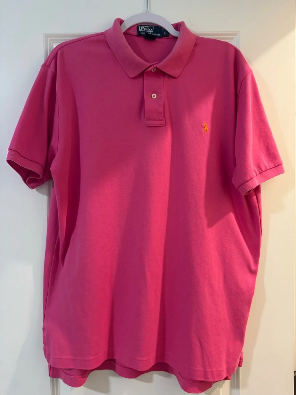 Ralph Lauren Men’s Hot Pink Polo with Yellow Pony